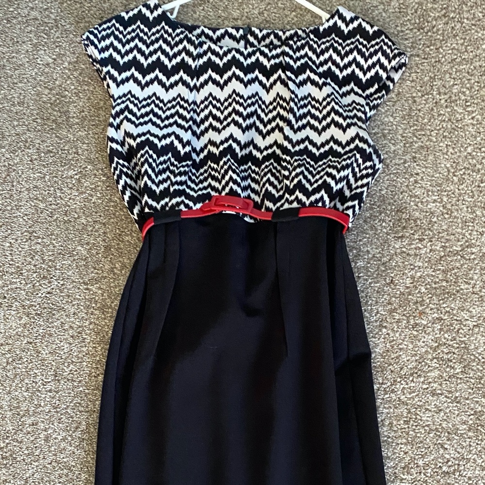 Connected Apparel Brand, Dress, Belted, Zipper Back, Size 12